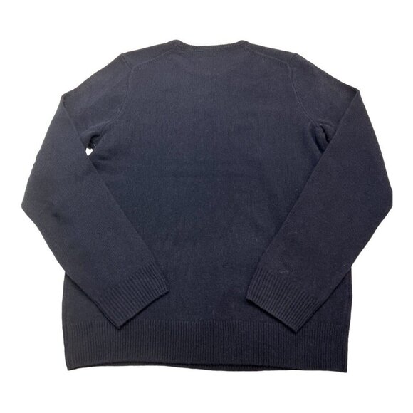 Goodthreads Mens M Lambswool Crewneck Sweater Navy Double Chest Stripe‎ - Picture 2 of 6